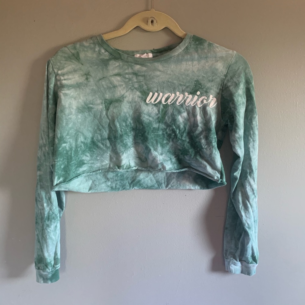 tye dye “warrior” crop